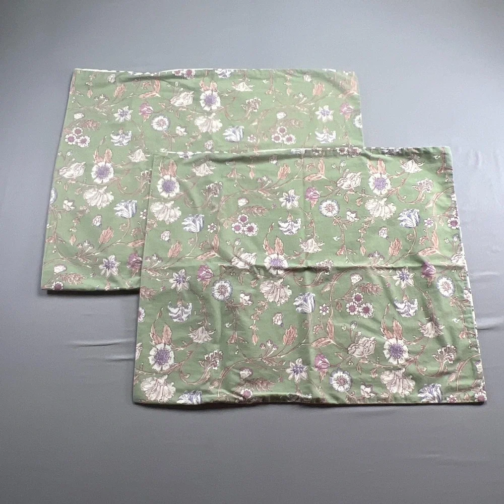 Set Of 2 Threshold Standard Pillow Shams Multicolor Floral Bedding (20